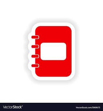 Icon sticker realistic design on paper notebook vector image