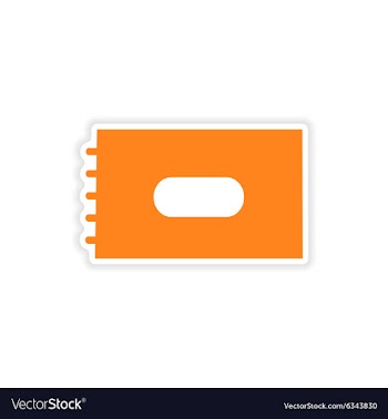Icon sticker realistic design on paper notebook vector image