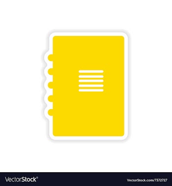 Icon sticker realistic design on paper notebook vector image