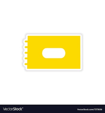 Icon sticker realistic design on paper notebook vector image