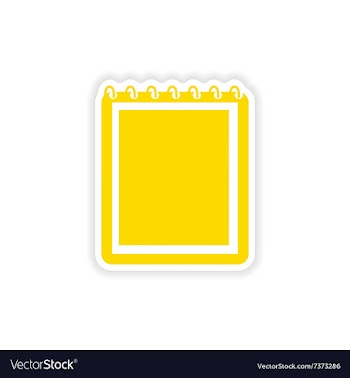 Icon sticker realistic design on paper notebook vector image