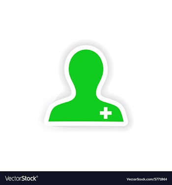 Icon sticker realistic design on paper nurse vector image