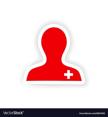 Icon sticker realistic design on paper nurse vector image