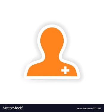 Icon sticker realistic design on paper nurse vector image