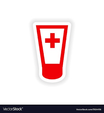 Icon sticker realistic design on paper ointment vector image