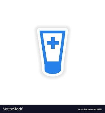 Icon sticker realistic design on paper ointment vector image