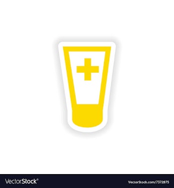 Icon sticker realistic design on paper ointment vector image