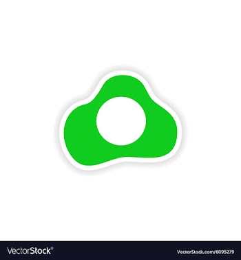 Icon sticker realistic design on paper omelette vector image