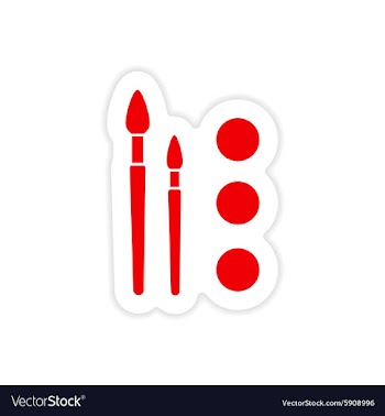 Icon sticker realistic design on paper paint vector image
