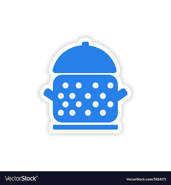 Icon sticker realistic design on paper pan vector image