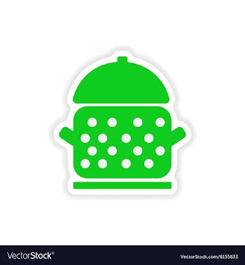 Icon sticker realistic design on paper pan vector image