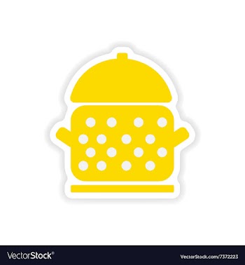 Icon sticker realistic design on paper pan vector image