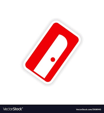 Icon sticker realistic design on paper pencil vector image