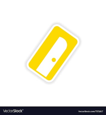 Icon sticker realistic design on paper pencil vector image