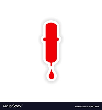 Icon sticker realistic design on paper pipette vector image