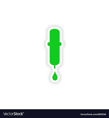 Icon sticker realistic design on paper pipette vector image