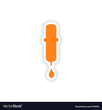 Icon sticker realistic design on paper pipette vector image