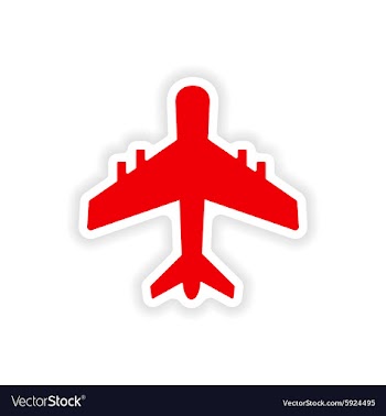 Icon sticker realistic design on paper plane vector image