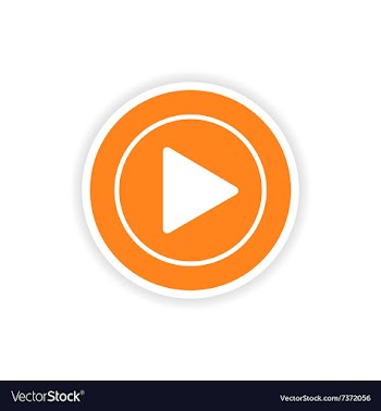 Icon sticker realistic design on paper play vector image