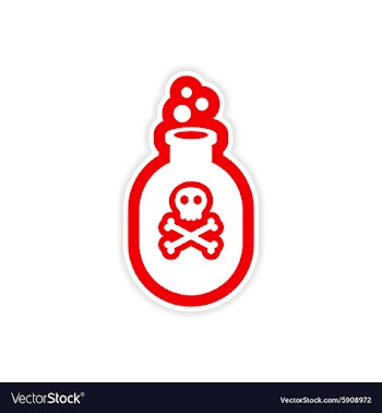 Icon sticker realistic design on paper poison vector image