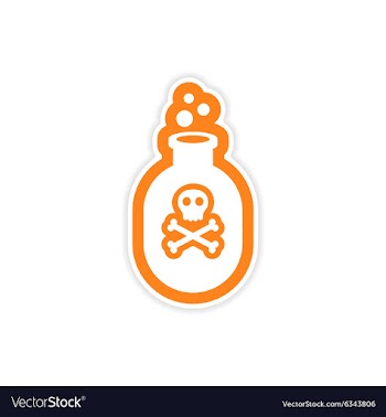 Icon sticker realistic design on paper poison vector image