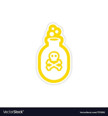 Icon sticker realistic design on paper poison vector image
