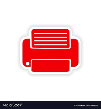 Icon sticker realistic design on paper printer vector image
