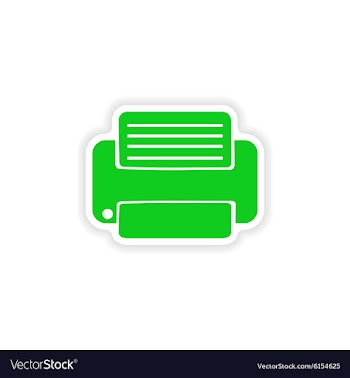 Icon sticker realistic design on paper printer vector image