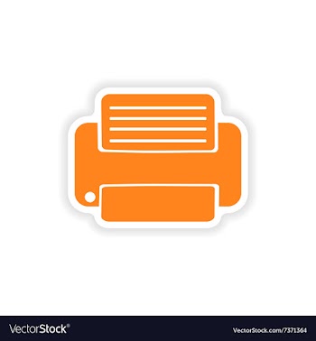 Icon sticker realistic design on paper printer vector image