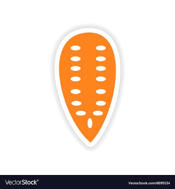 Icon sticker realistic design on paper Pumpkin vector image