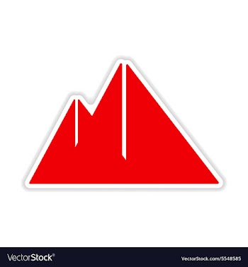 Icon sticker realistic design on paper pyramids vector image