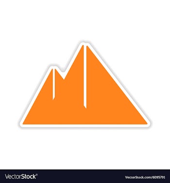 Icon sticker realistic design on paper pyramids vector image