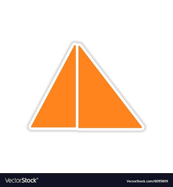 Icon sticker realistic design on paper pyramids vector image