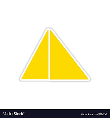 Icon sticker realistic design on paper pyramids vector image