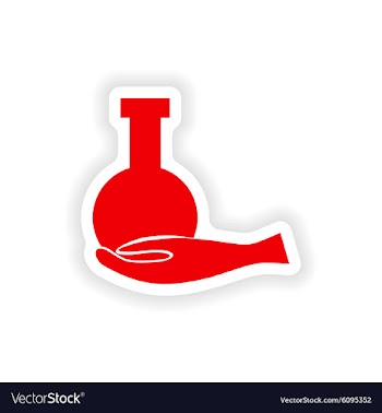 Icon sticker realistic design on paper reagent vector image