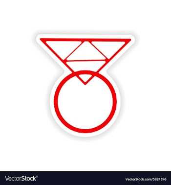 Icon sticker realistic design on paper ring vector image