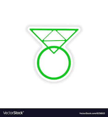 Icon sticker realistic design on paper ring vector image