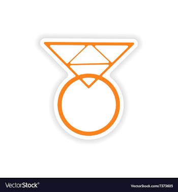 Icon sticker realistic design on paper ring vector image