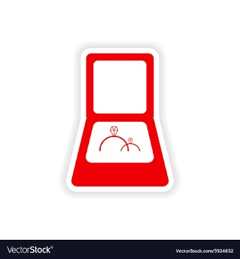 Icon sticker realistic design on paper rings vector image