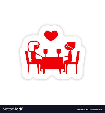 Icon sticker realistic design on paper romantic vector image
