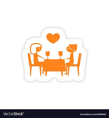 Icon sticker realistic design on paper romantic vector image