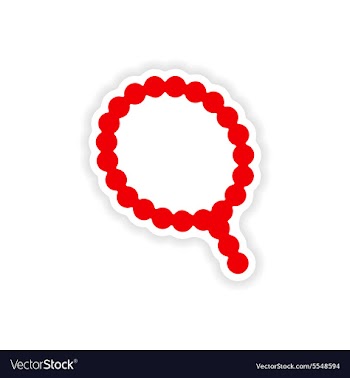 Icon sticker realistic design on paper rosary vector image