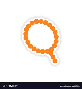 Icon sticker realistic design on paper rosary vector image
