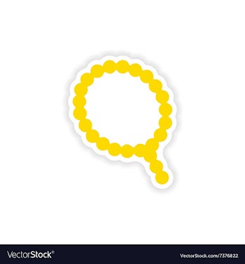 Icon sticker realistic design on paper rosary vector image