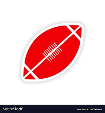 Icon sticker realistic design on paper rugby vector image