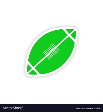 Icon sticker realistic design on paper rugby vector image