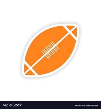 Icon sticker realistic design on paper rugby vector image