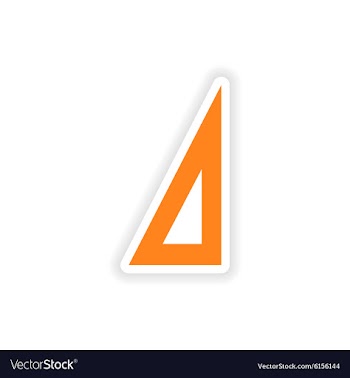 Icon sticker realistic design on paper ruler vector image