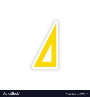 Icon sticker realistic design on paper ruler vector image