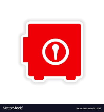 Icon sticker realistic design on paper safe vector image